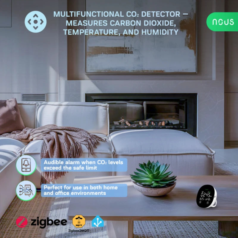 Nous - Zigbee CO2, temperature and humidity sensor E10