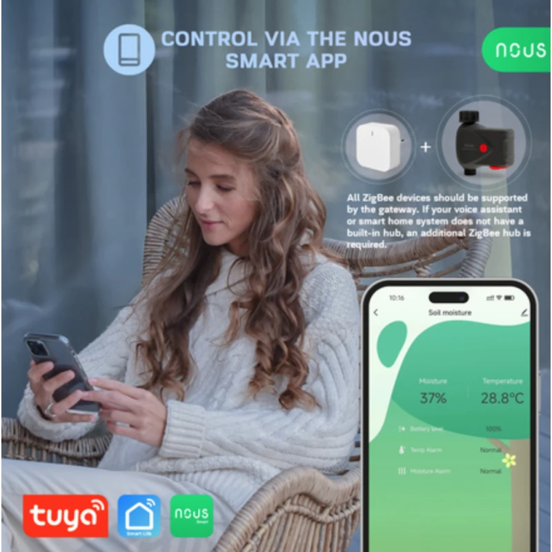 Nous - Tuya Smart Life Zigbee sprinkler + consumption meter L14