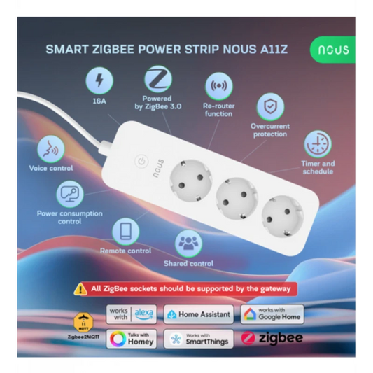 Nous - Zigbee power strip with consumption measurement A11Z