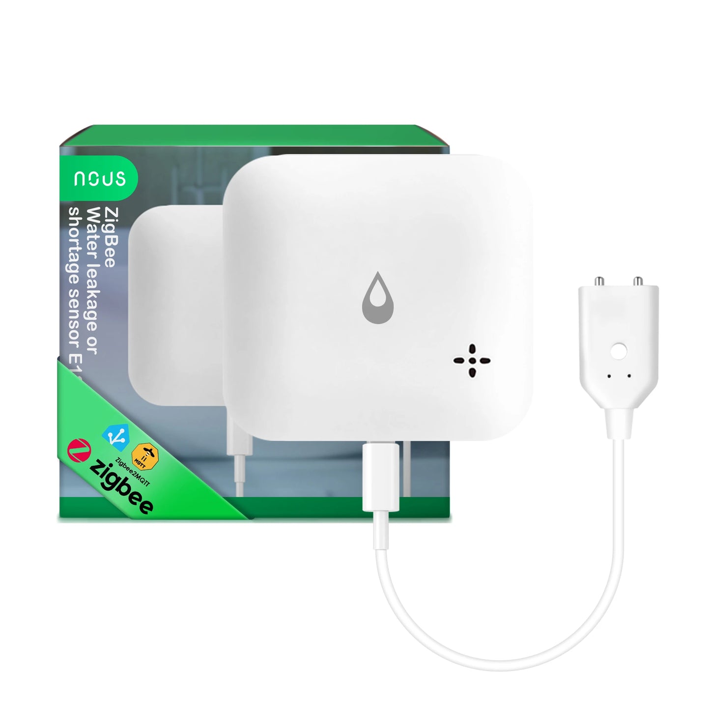 Nous - Zigbee water leak detector with 80dB Siren E13