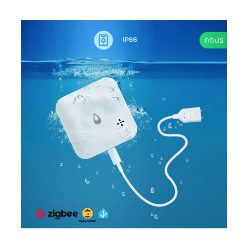Nous - Zigbee water leak detector with 80dB Siren E13