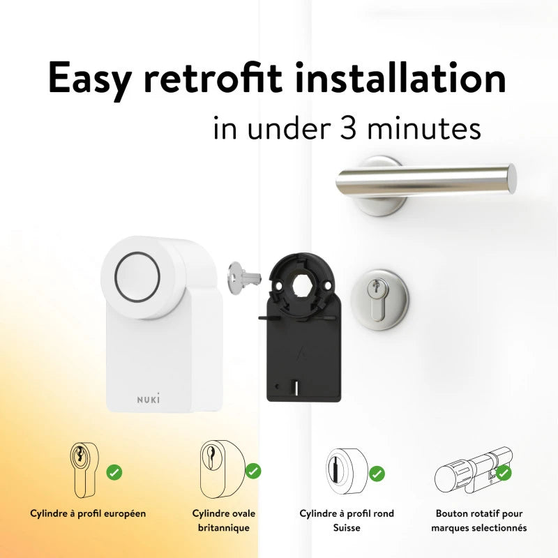 NUKI Smart Lock Go - Bluetooth, WIFI, Matter Thread Έξυπνη Κλειδαριά (Alexa, Google Home, Homey, Homekit, SmartThings)