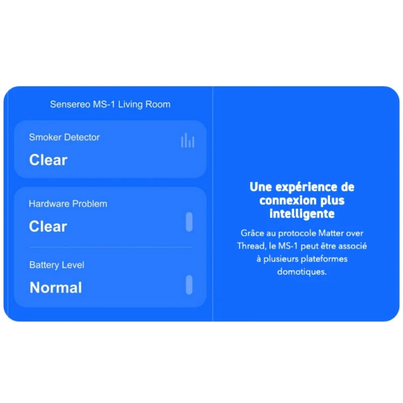 Sensereo MS-1 - Matter Thread Smoke detector EN14604 (Homekit, Homey, SmartThings)