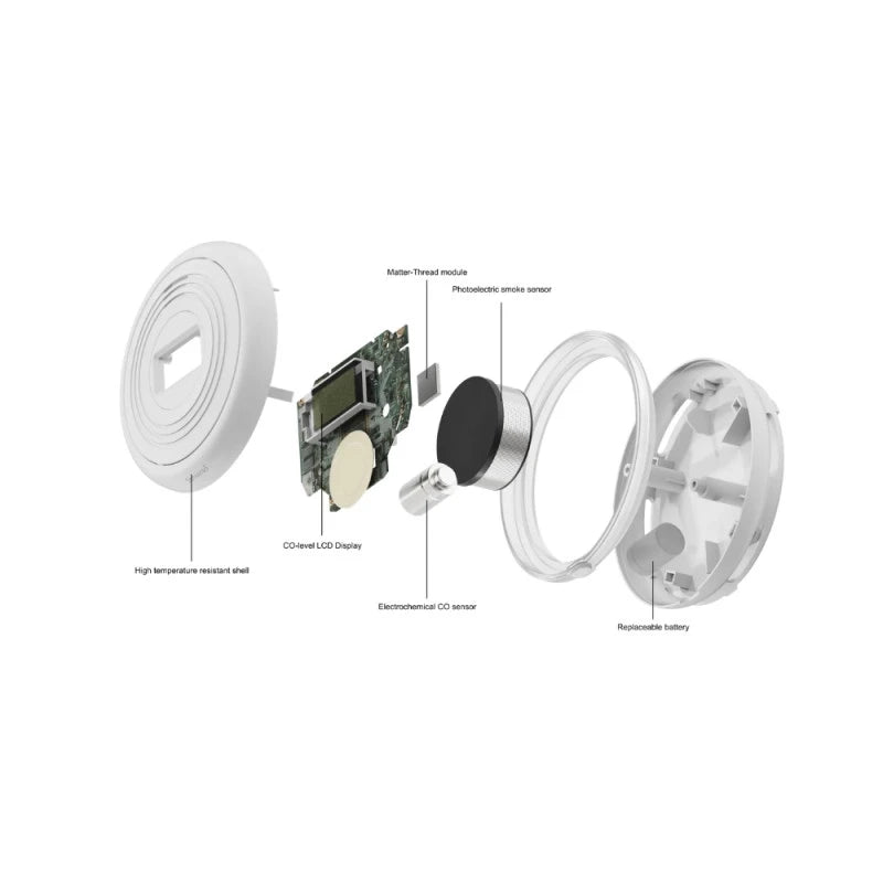 Sensereo MSC-1 - Matter Thread Smoke and CO detector EN14604, EN50291 (HomeKit, Home Assistant, SmartThings)