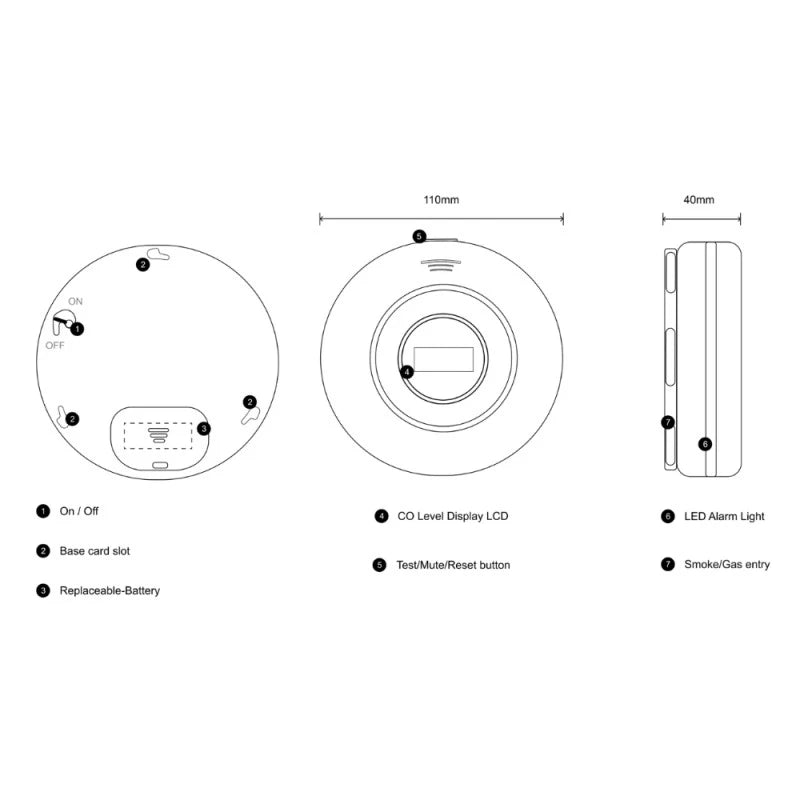 Sensereo MSC-1 - Matter Thread Smoke and CO detector EN14604, EN50291 (HomeKit, Home Assistant, SmartThings)