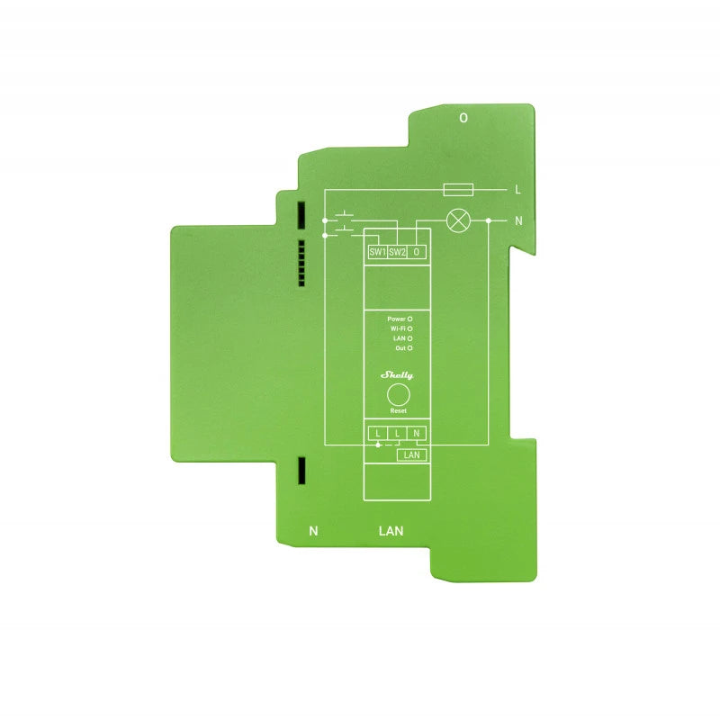 Shelly - 1 channel DIN rail Wifi dimmer with power metering