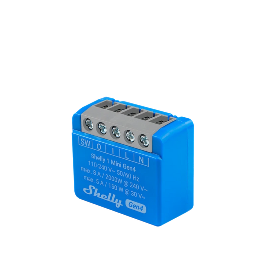Shelly - Wifi, Zigbee and Matter module (dry contact) 8A Shelly 1 Mini Gen4