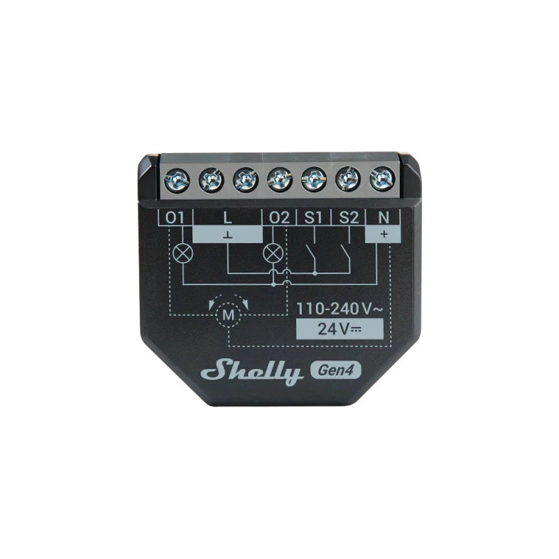 Shelly - Dual Wi-Fi, Zigbee and Matter Shutter module + Power Meter Shelly 2PM Gen4