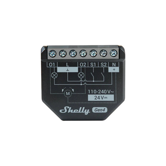 Shelly - Dual Wi-Fi, Zigbee and Matter Shutter module + Power Meter Shelly 2PM Gen4