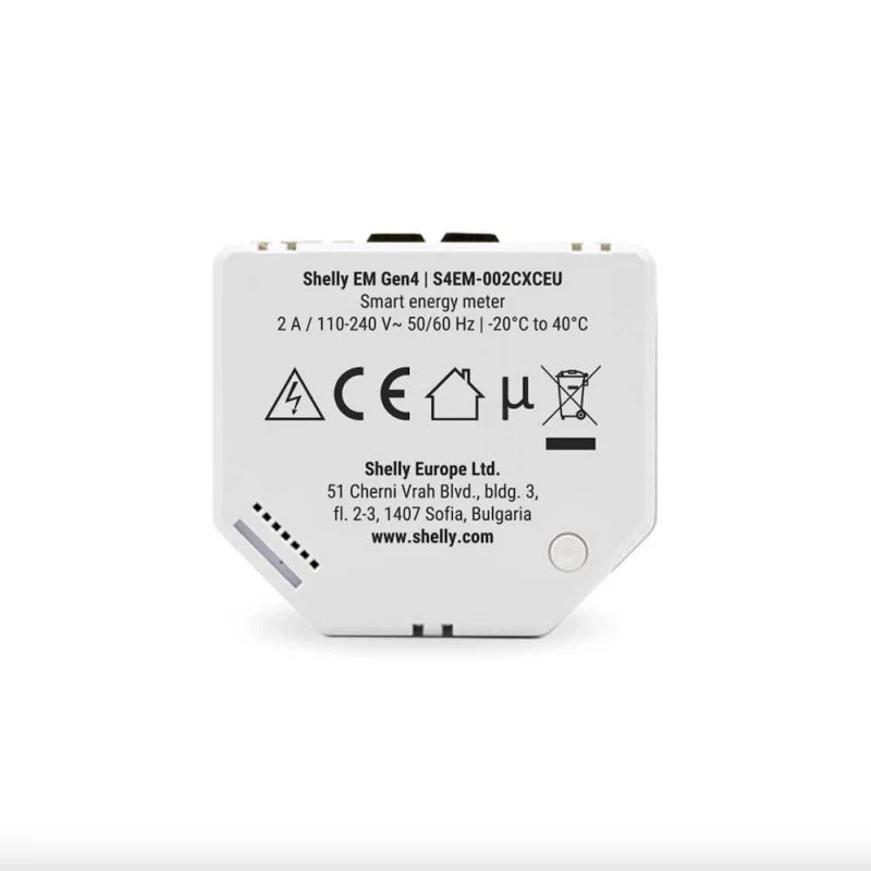 Shelly EM GEN4 - Energy meter with Wi-Fi 6, Bluetooth, Zigbee, Matter + dry contact output