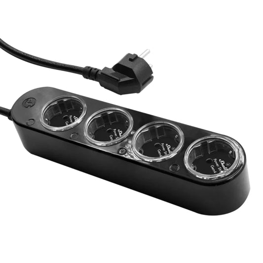 Shelly - Matter, Zigbee, Πολύπριζο WIFI Gen4 Μαύρο SHELLYPOWERSTRIP4B