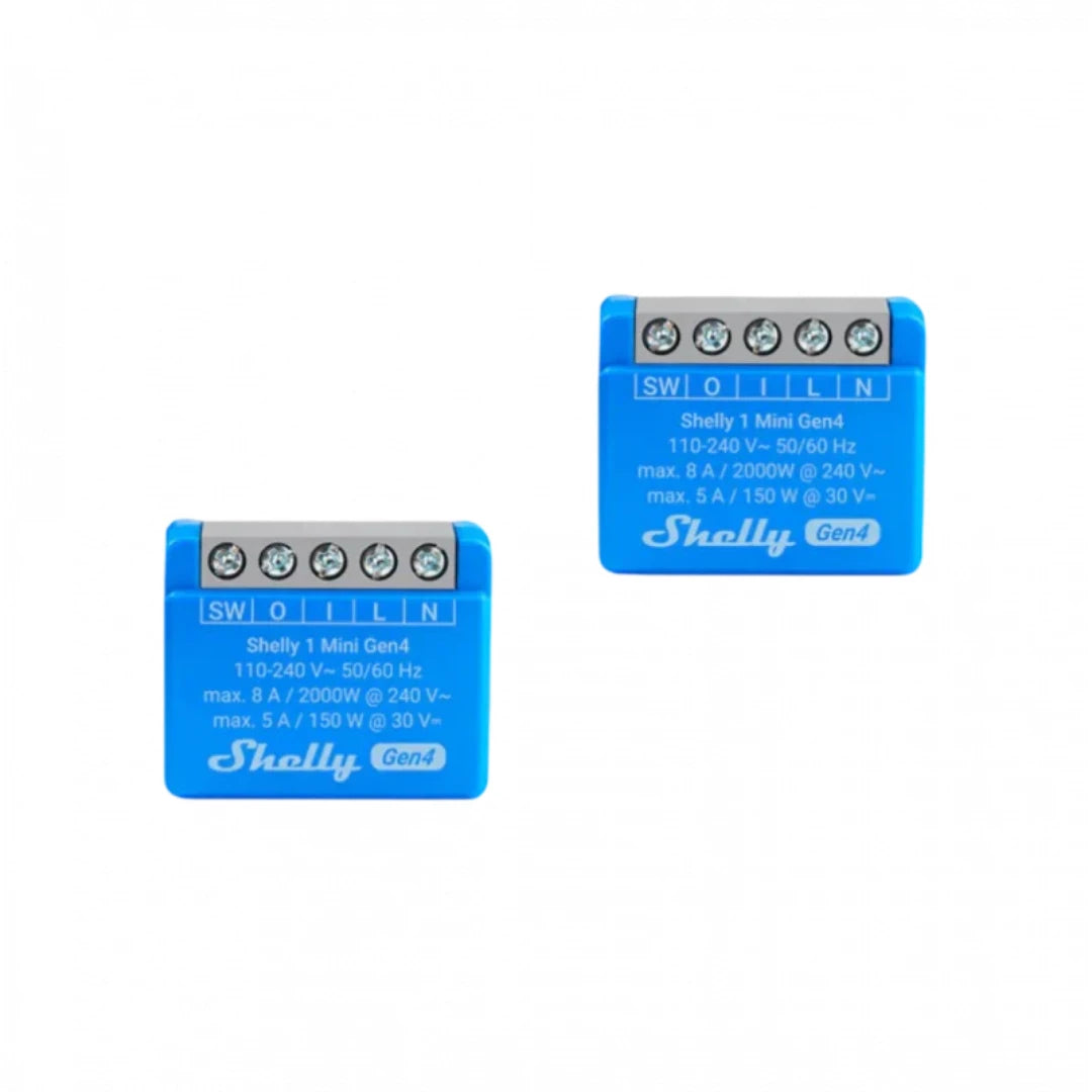 Shelly - 2x Wifi, Zigbee, Matter Module 8A Shelly1 Mini Gen4
