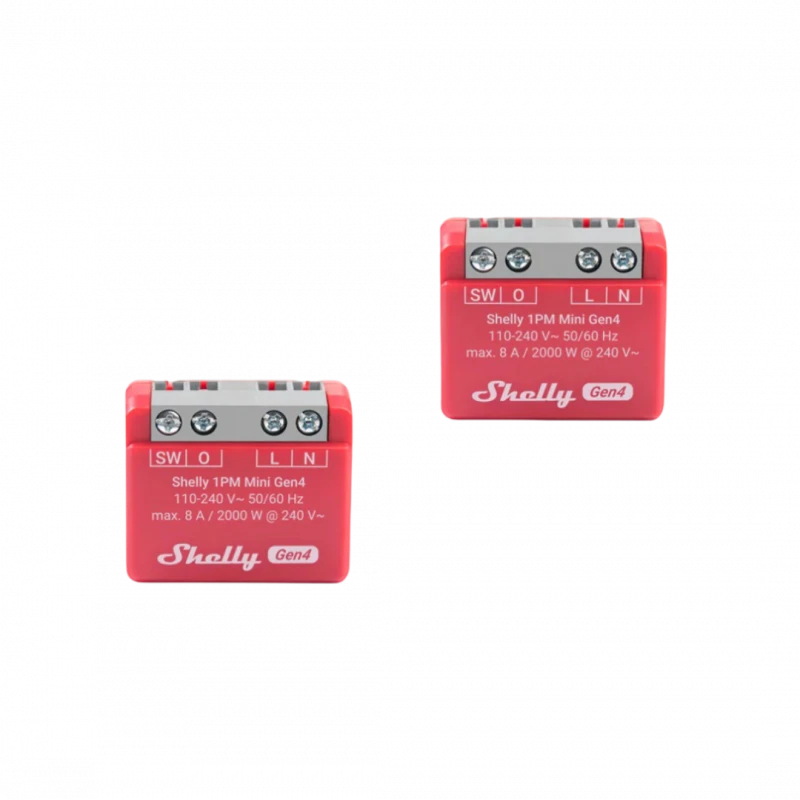 Shelly - 2x Wifi, Zigbee, Matter Module Shelly1PM Mini Gen4
