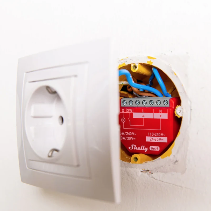 Shelly - 2x WIFI Zigbee, Matter-kytkinmoduuli Shelly 1PM GEN4