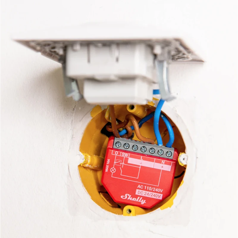 Shelly - 2x WIFI Zigbee, Matter-kytkinmoduuli Shelly 1PM GEN4