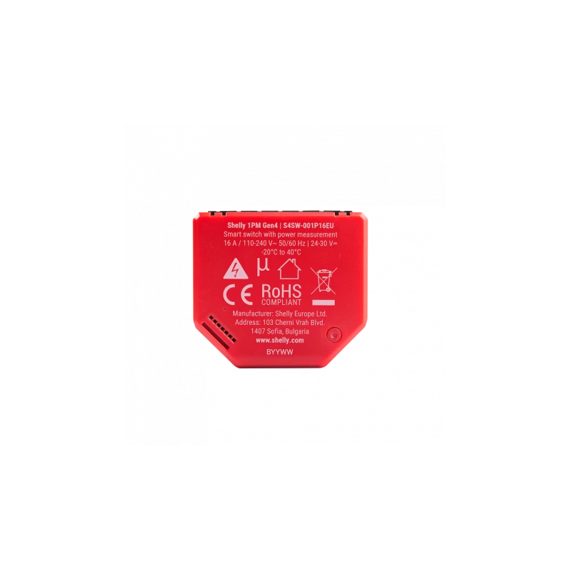 Shelly - 2x WIFI Zigbee, Matter-kytkinmoduuli Shelly 1PM GEN4