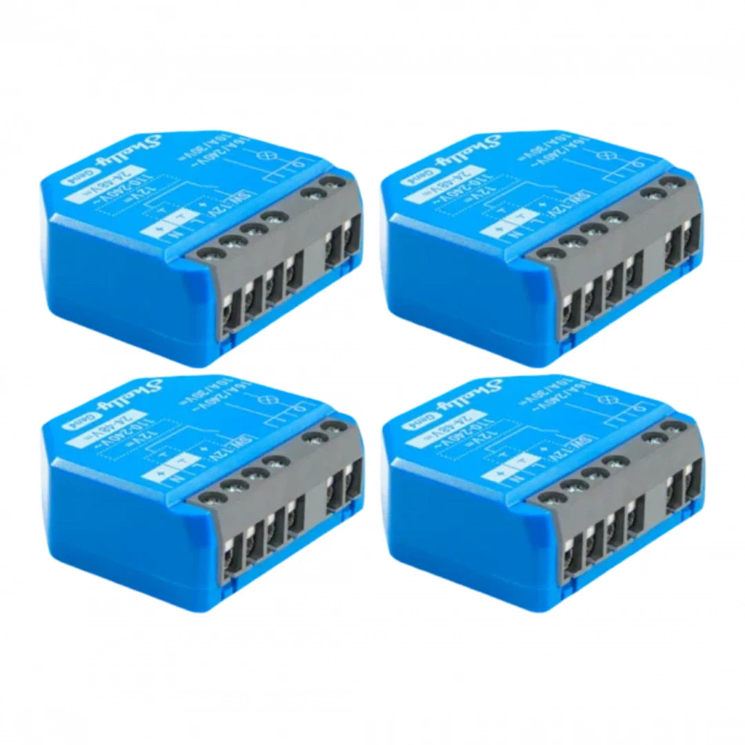 Shelly - 4x Wifi, Zigbee, Matter switch module Shelly 1 GEN4