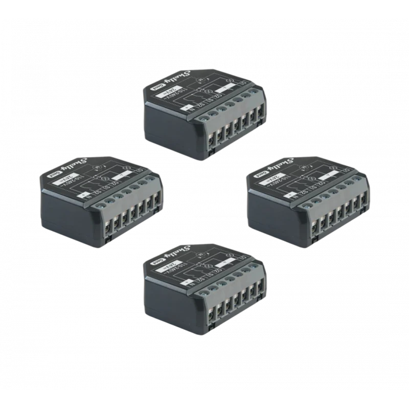 Shelly - 4x Kaksois-Wifi, Zigbee, Matter Shutter -moduuli Shelly 2PM Gen4