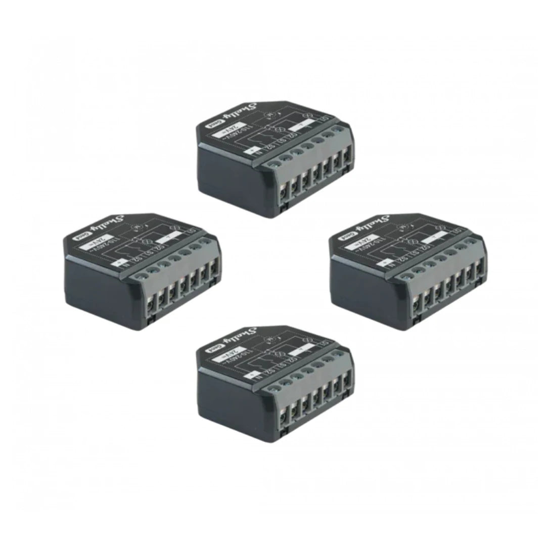 Shelly - 4x Dual Wifi, Zigbee, Matter Shutter Module Shelly 2PM Gen4