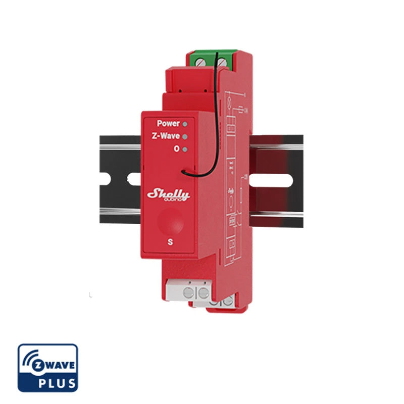 Shelly Wave PRO 1PM - Z-Wave-DIN-kiskorelekytkin tehonmittauksella