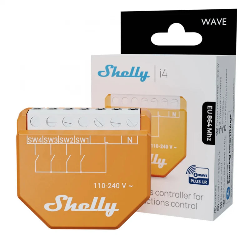 Shelly - Wave i4 Long Range Z-Wave+ 800 scene activation module