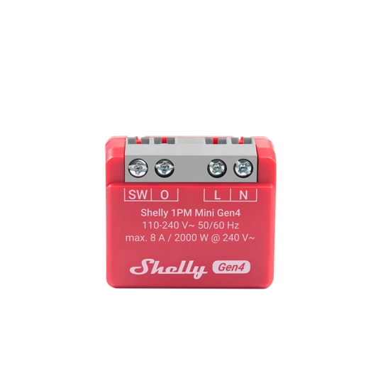 SHELLY - Wifi, Zigbee and Matter module 8A + energy consumption Shelly 1PM Mini Gen4