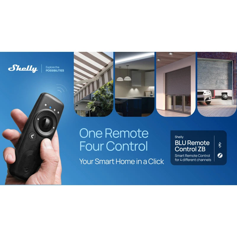 Shelly - Zigbee + Bluetooth Shelly Blu Remote Control Black