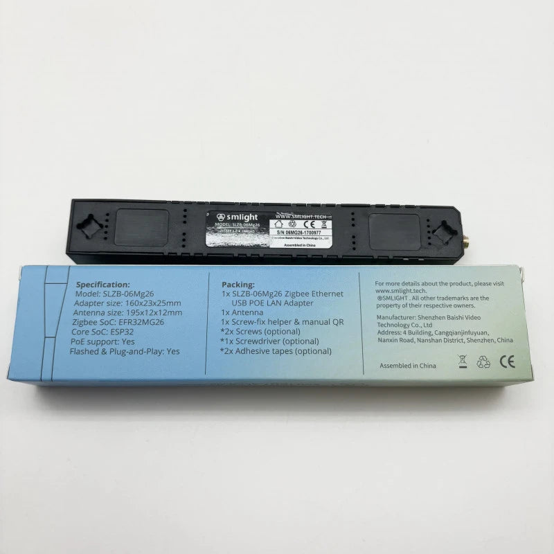 Smlight - Dongle USB Ethernet POE Zigbee 3.0 EFR32MG26 SLZB-06MG26