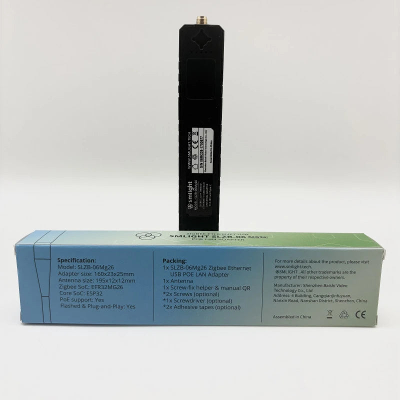 Smlight - Dongle USB Ethernet POE Zigbee 3.0 EFR32MG26 SLZB-06MG26