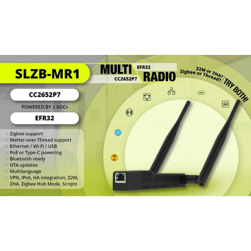 Smlight: Zigbee, Thread και Matter Dongle με υποστήριξη USB, Ethernet και PoE SLZB-MR1