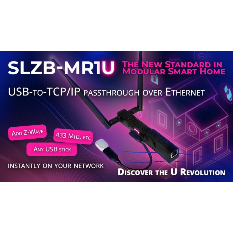 Smlight - Zigbee and Matter Thread USB Ethernet POE Adapter SLZB-MR1U