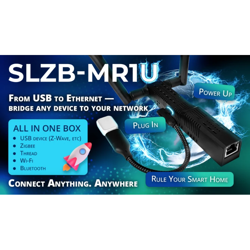 Smlight - Zigbee and Matter Thread USB Ethernet POE Adapter SLZB-MR1U
