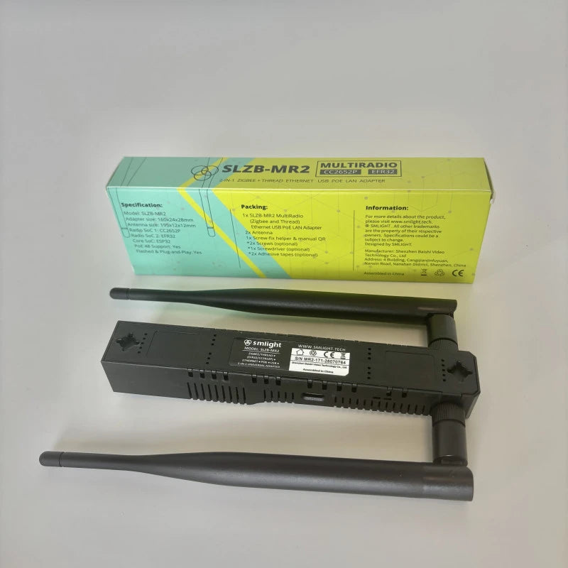 Smlight - USB Ethernet POE Zigbee and Thread Adapter SLZB-MR2