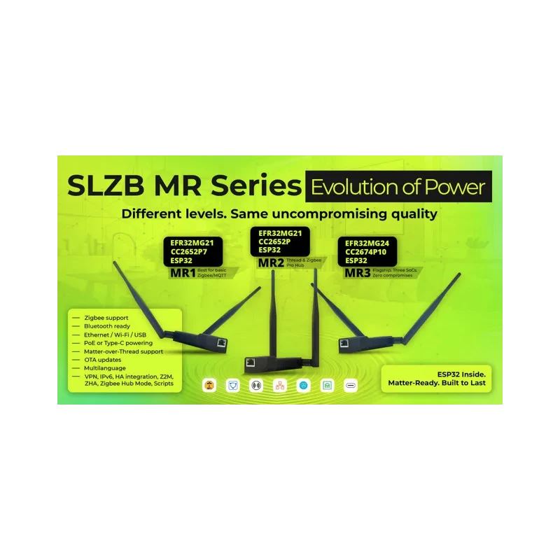 Smlight - USB Ethernet POE Zigbee and Thread Adapter SLZB-MR2