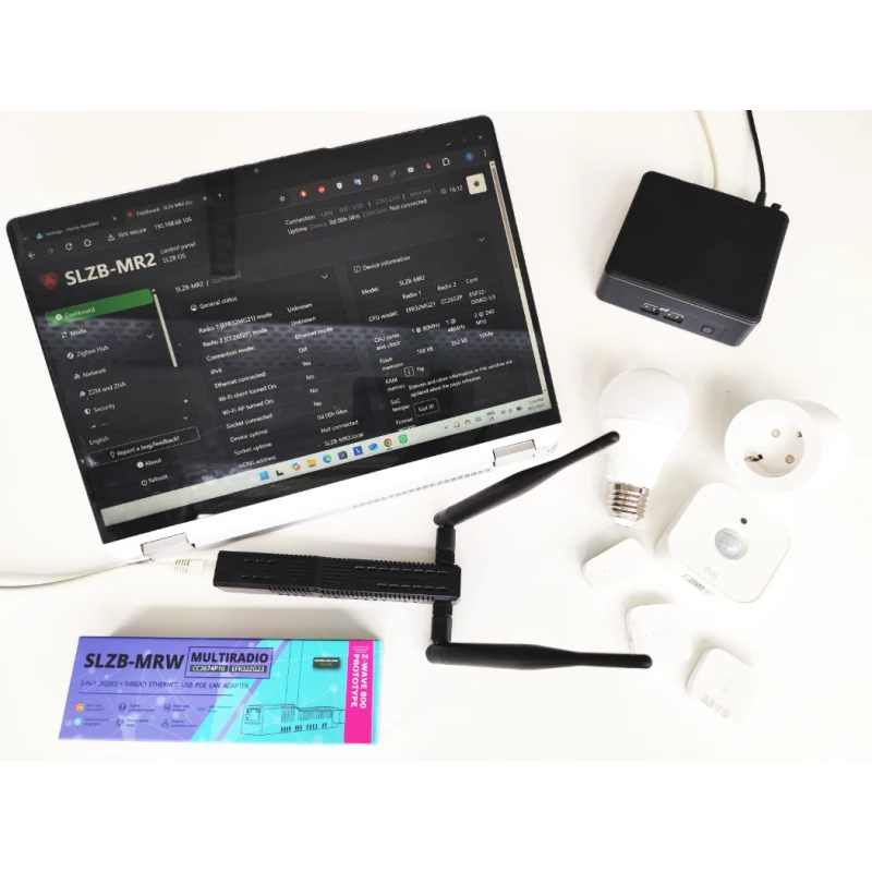Smlight - Zigbee or Thread + Z-Wave USB Ethernet POE adapter SLZB-MRW10U