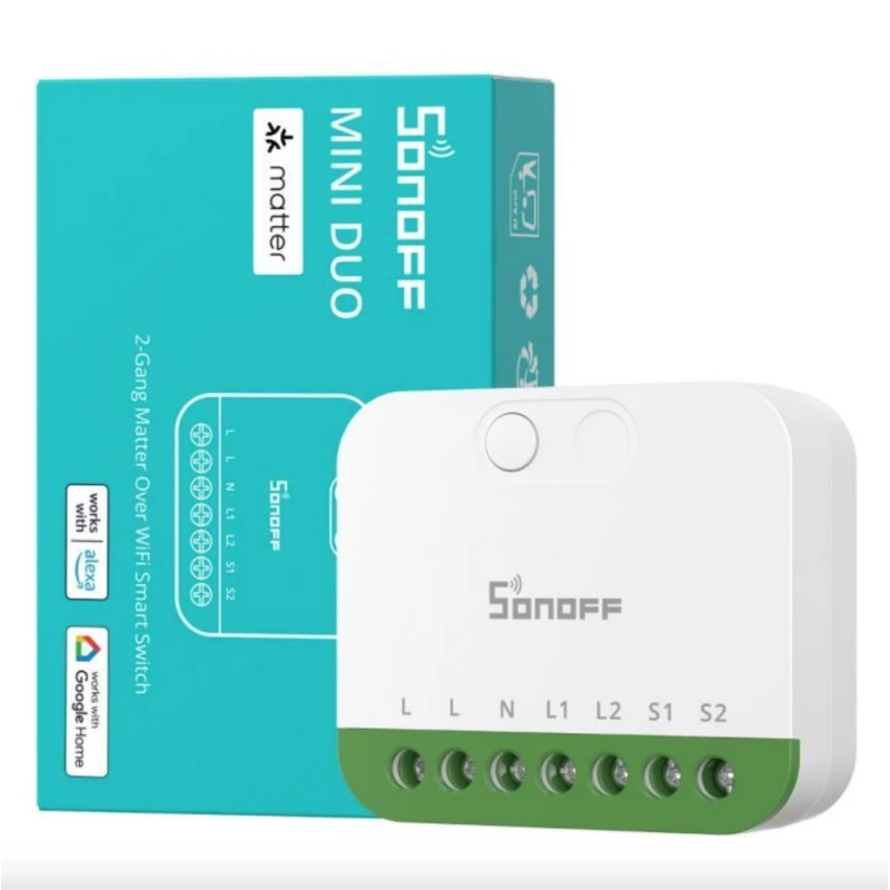 Sonoff - 2-channel Matter Over Wifi switch module MINI-2GS