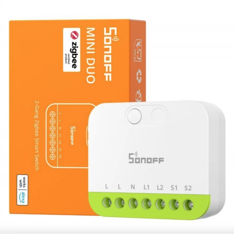 Sonoff - 2-channel Zigbee switch + MINI DUO signal amplifier MINI-ZB2GS
