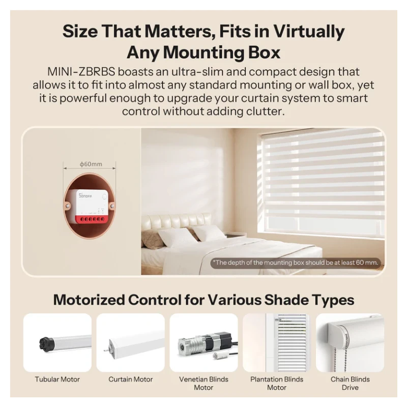 Sonoff - 4x Zigbee Roller Shutter Modules MINI-ZRBS-4-PACK