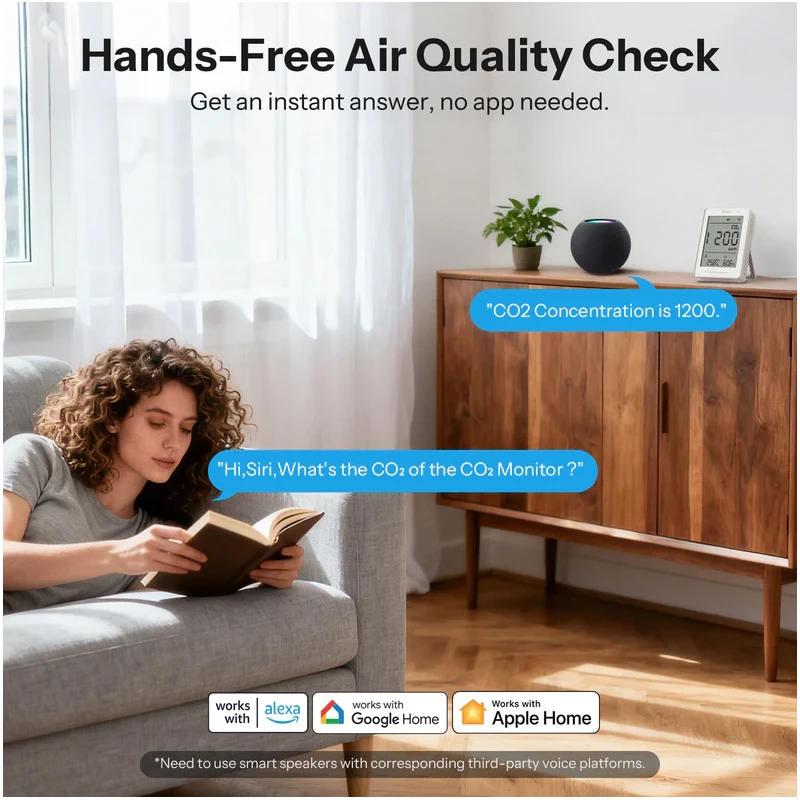 Sonoff - Matter Wi-Fi Air quality and CO2 monitor with display AirGuard SAWF-08P