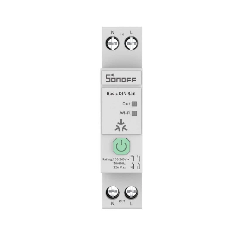 Sonoff BASIC-1GSP - Matter Over WIFI rail DIN 32A relay module + Energy Meter