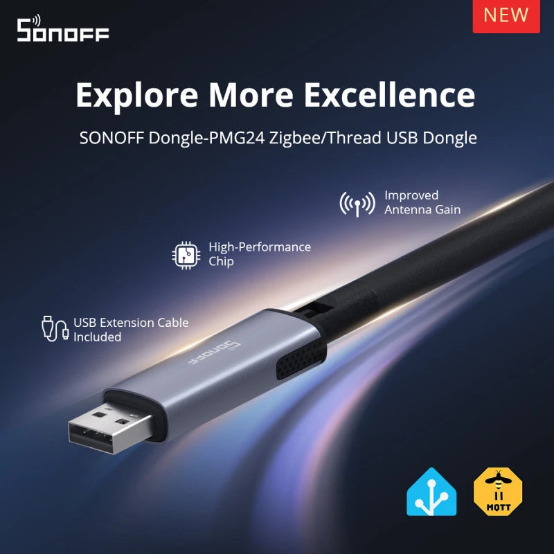 Sonoff - Dongle Zigbee 3.0 EFR32MG24 compatible Zigbee2mqtt (DONGLE-PMG24)