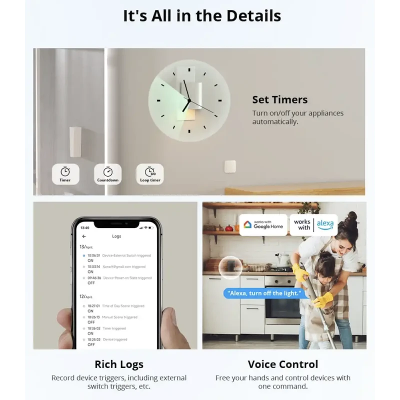 Sonoff - WIFI Matter ON/OFF Smart Switch 10A MINIR4M