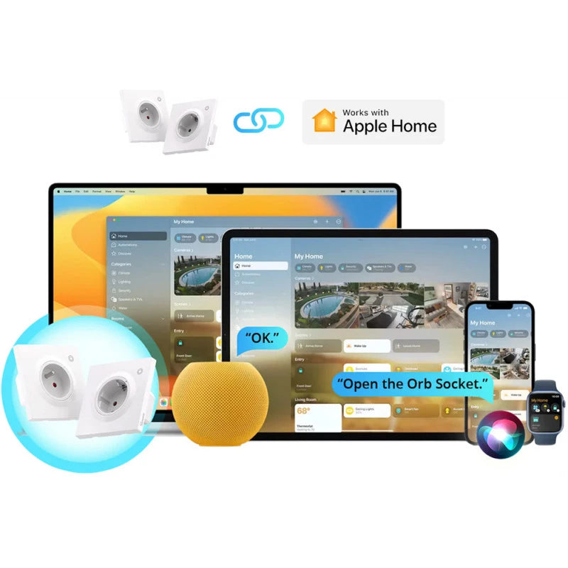 Sonoff - Matter Over Wi-Fi flush-mounted socket, Fusion series, SCHUKO version