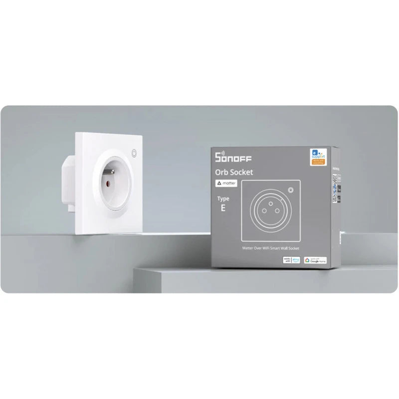 Sonoff - Matter Over Wi-Fi flush-mounted socket, Fusion series, SCHUKO version