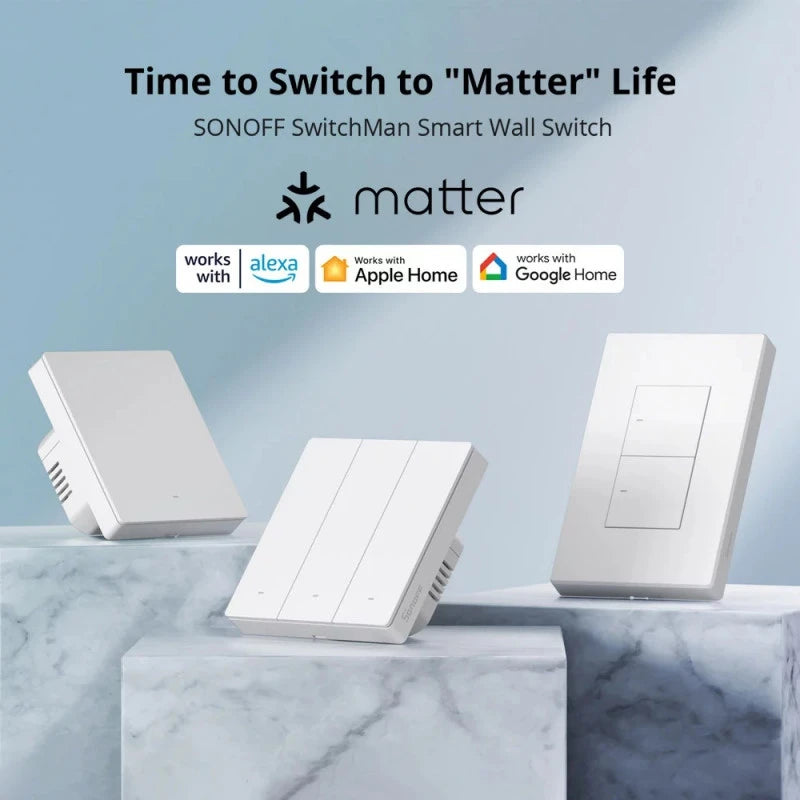 Sonoff - WIFI Matter Wall switch smart 2 channels - M5-2C-86W