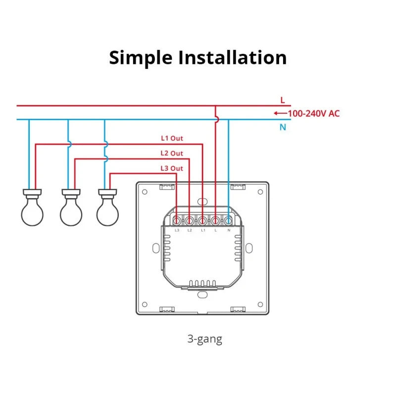 Sonoff - WIFI Matter Wall switch smart 2 channels - M5-2C-86W