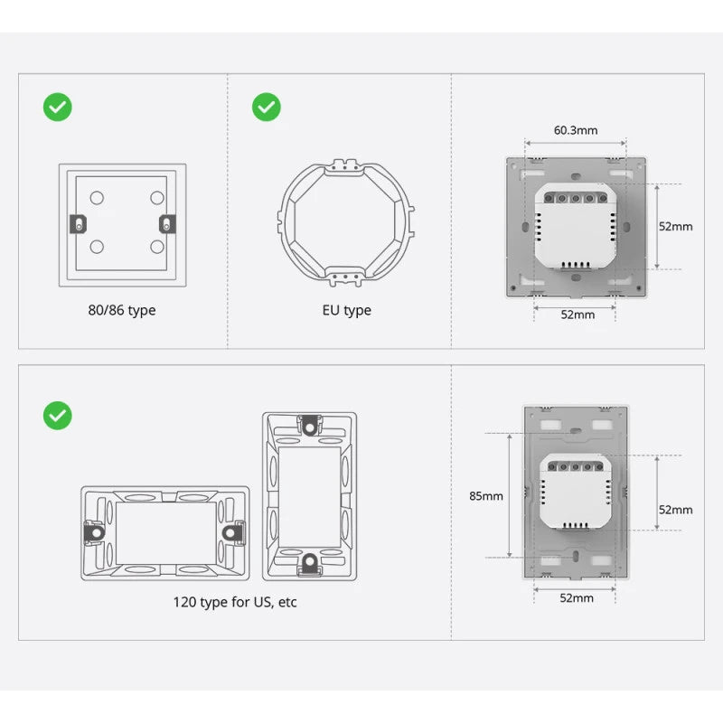 Sonoff - WIFI Matter Smart Wall Switch (White) - 1 Channel M5-1C-86W