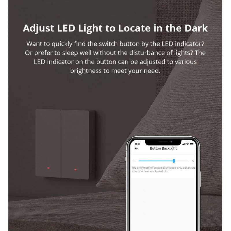 Sonoff - WIFI Matter Smart Wall Switch (White) - 1 Channel M5-1C-86W