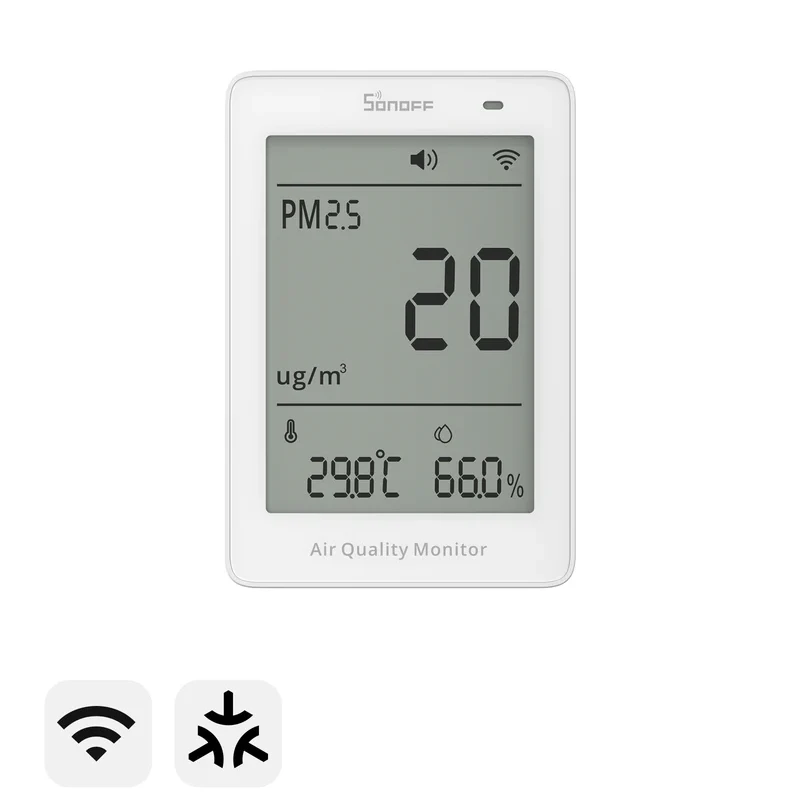 Sonoff - Matter Wifi air quality monitor PM2.5/PM10 with Display Airguard SAWF-07P
