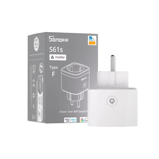 Sonoff S61S - Matter over WIFI Smart Plug (Alexa, Google Home, Homekit, Ewelink)